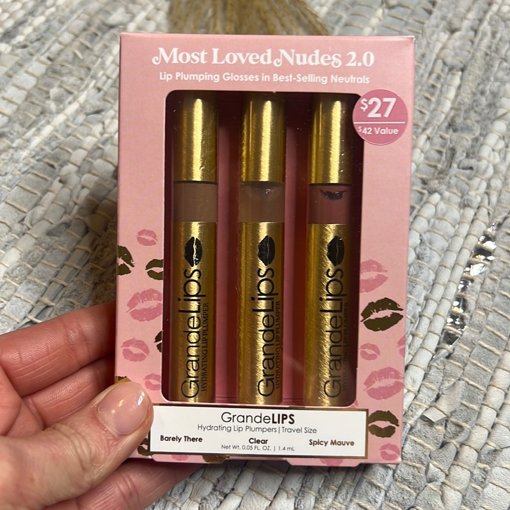 Grande lips Hydrating Lip Plumper set - most loved nudes set